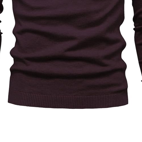 JEKE-DG Men's Stand Collar Basic Casual Pullover Solid Slim Fit Long Sleeve Sweater Lightweight Comfort Knitted Sweaters3