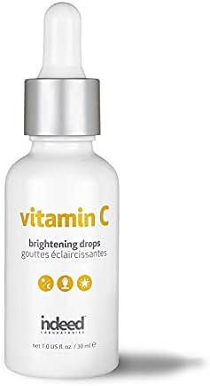 INDEED LABS Vitamin C Brightening Drops, Lightweight Facial Serum Encapsulated Form of Pure Ascorbic Acid, Aolcanic soil, and Hyaluronic Acid, Anti Aging Serum from Tamarind Seed Extract Reduces Fine lines, Wrinkles, and Hyperpigmentation, Improve the Skin’s Moisture Barrier, Elasticity, and Smoothness. 30m