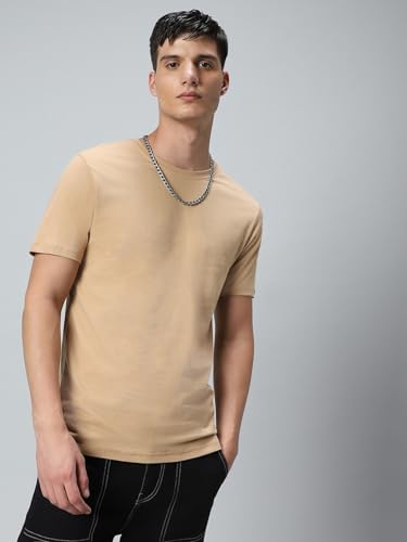 Image of Bewakoof Men's Solid Regular Fit T-Shirt