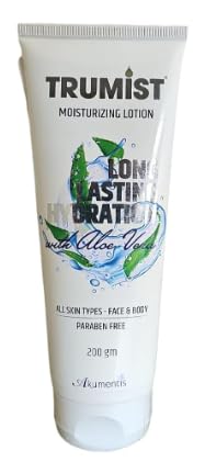 TRUMIST MOISTURIZING LOTION | LONG LASTING HYDRATION WITH ALOE VERA | ALL SKIN TYPE - FACE & BODY | PARABEEN FREE | 200GM-image-17