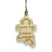 Ornament - I Love You I Know - Raw Wood 3x2in