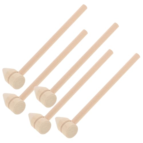 KONTONTY Mini Octagonal Hammer Wooden Hammer Toy Small Toy Pounding Boys and Girls Game