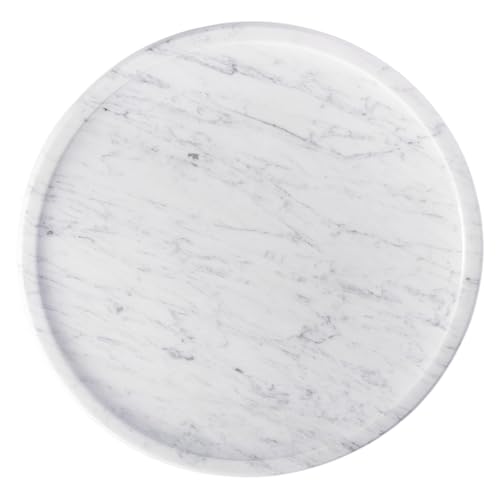 Koville Italian Natural Marble Tray for Bathroom Countertop, 11.8