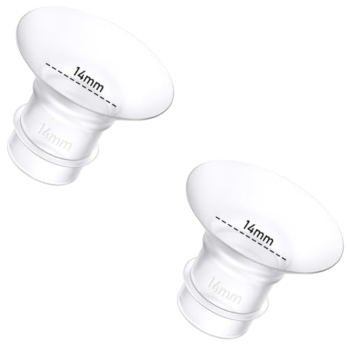 2 piezas de inserción de brida de 14 mm compatibles con Momcozy M9/M6/M5/S12 Pro/S9 Pro/Medela/Spectra/Bellababy/Lansinoh/Elvie/Nuliie/KISSBOBO/ANWIKE accesorios de repuesto de 24 mm