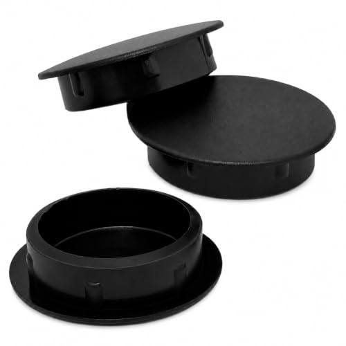 Image of (Pack of 10) Jet Black Plastic Hole Plugs 1.18 inch x 0.98 inch (30 x 25 mm), Drill Hole Cover Caps, Furniture Hole Plug, Screw Hole Plugs