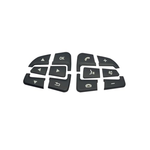Black Car Steering Wheel Button Cover Trim Sticker lnner Decoration Compatible with Mercedes Benz A B GLA CLA GLS GLE CLS SL (Arrow Model)