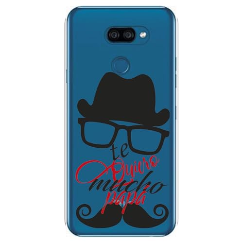 Personalaizer Coque compatible LG K40S - Design Design Phrase Te Quiero Mucho Papa - Coque silicone TPU souple transparente