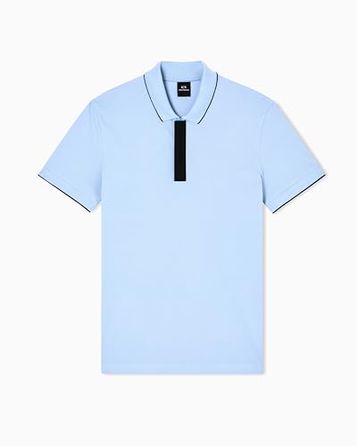 Armani Exchange Men's Essential, Covered Closure down Side Logo Patch Trenchcoat, Blue, S – Ansicht 5