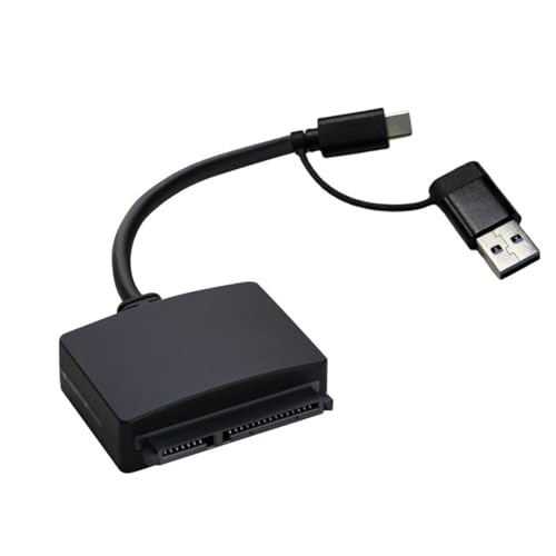 Adaptador USB3.0 a SATA 2.5 pulg para HDD con USB A y C miniatura 5