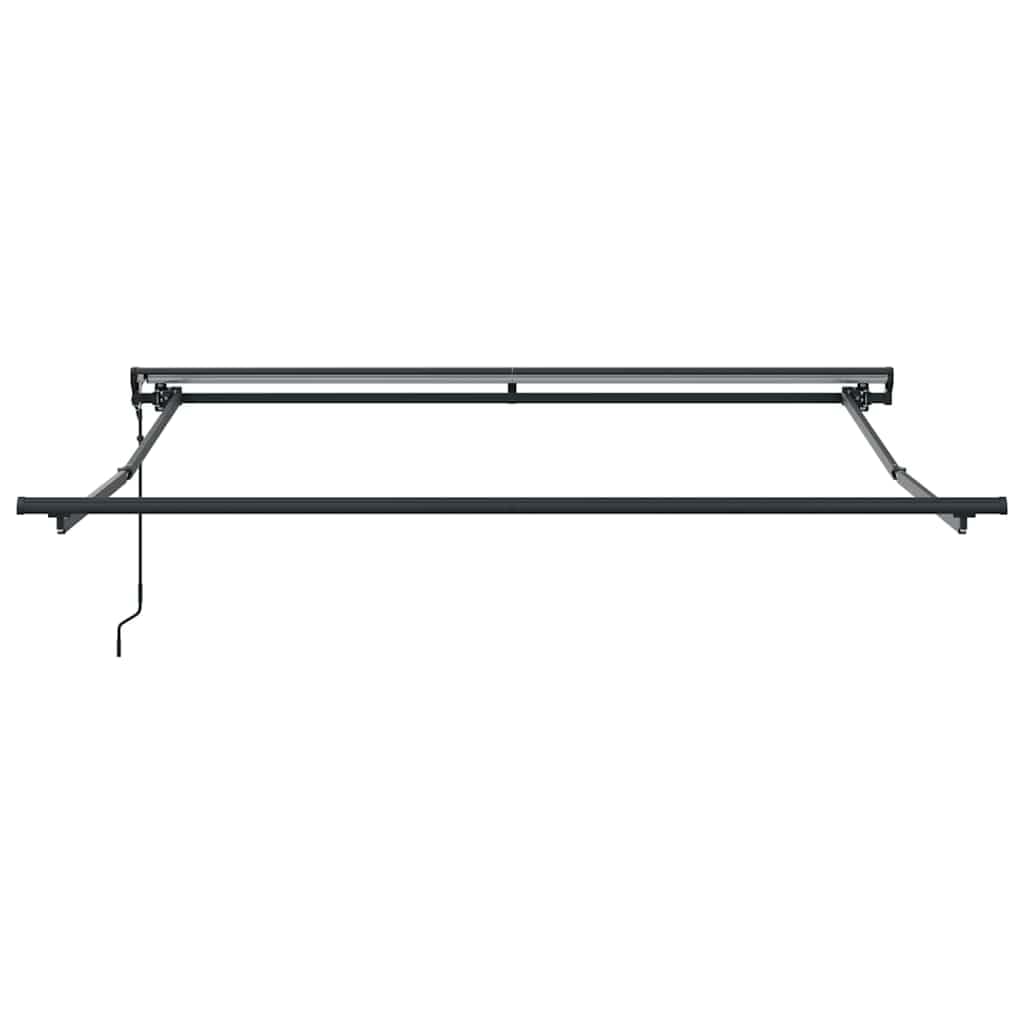 Toldo retráctil azul blanco 300 x 250 cm con mando a distancia, toldo de poliéster y aluminio resistente a la intemperie para terraza jardín, protección solar ajustable, duradero