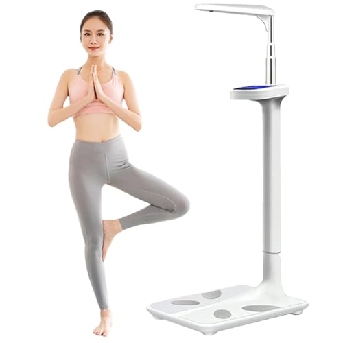 Spdazzleburst Báscula médica, analizador ultrasónico de Grasa Corporal con Capacidad de Carga de 440 LB, con indicaciones de Voz y Pantalla LCD, para medir Peso, Altura, obesidad e IMC,Standard