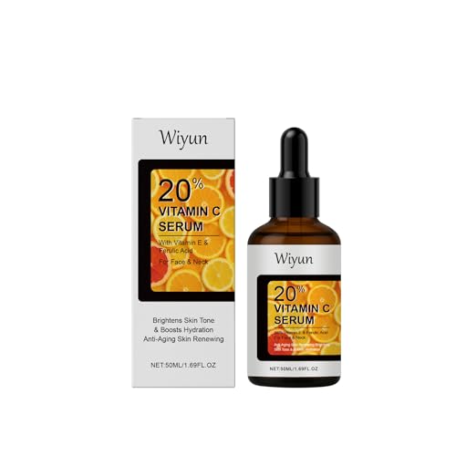 2 Piezas Suero de vitamina C para Cara con Ácido Ferúlico y Vitamina E, Hidratante y Iluminadora, 50 ml Sérum Antiedad