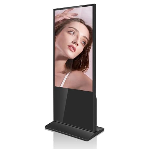 Image of 50 inch Indoor Single-Sided Floor-Standing LCD Advertising Koisk with Wheel Stand | Android RK3568 2GB+16GB | Non-Touch /Infrared /Capacitive Touch | CMS Preinstalled