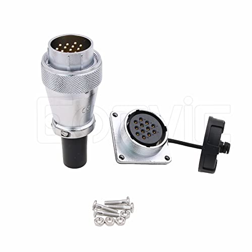 Eonvic WEIPU WS28 Connector Waterproof IP67 Metal Male Plug Female Square Socket Panel Mount Aviation Cable Connector (12Pin) - Image 3
