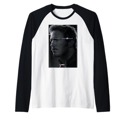 T-shirt Marvel Avengers Star-Lord Raglan Baseball Tee noir et blanc
