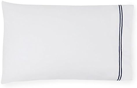 Miniatura 8 de Sferra Juego de sábanas de hotel grande, matrimonial, color blancoazul marino