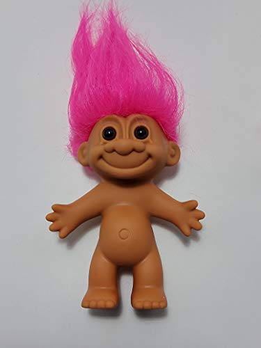Muñeco Troll con cabello rosa vintage retro miniatura 2