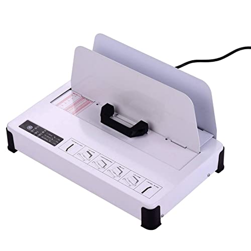 DDNGEJ Encuadernadora de canutillo de sobremesa, encuadernadora termofusible, encuadernadora automática para Libros, contratos y Documentos, 300 W, perforación Manual