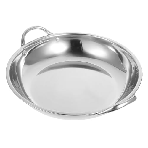 WOONEKY Olla y Trípode Antidesbordamiento Olla Sartén De Acero Cacerola Cocinando Hervir a Lento Inducción Batería De Cocina Bote Para El Hogar Sartenes Bote Plata Acero Inoxidable