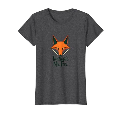 Fantastic Mr. Fox: Clever Woodland Creature Art T-Shirt, Women, Dark Heather Grey