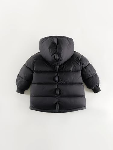 marc & janie Boys Dinosaur Hooded Mid-Length Down Coat Long Sleeve Zip Warm Jacket Outerwear 2409163