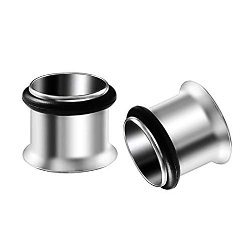 HEKEUOR Ear Tunnels Stretching Kit Stainless Steel Gauge Plugs Set Single Flared Stretching Kit 00g 7/16 1/2 9/16 5/8 3/4 7/8 1 Inch