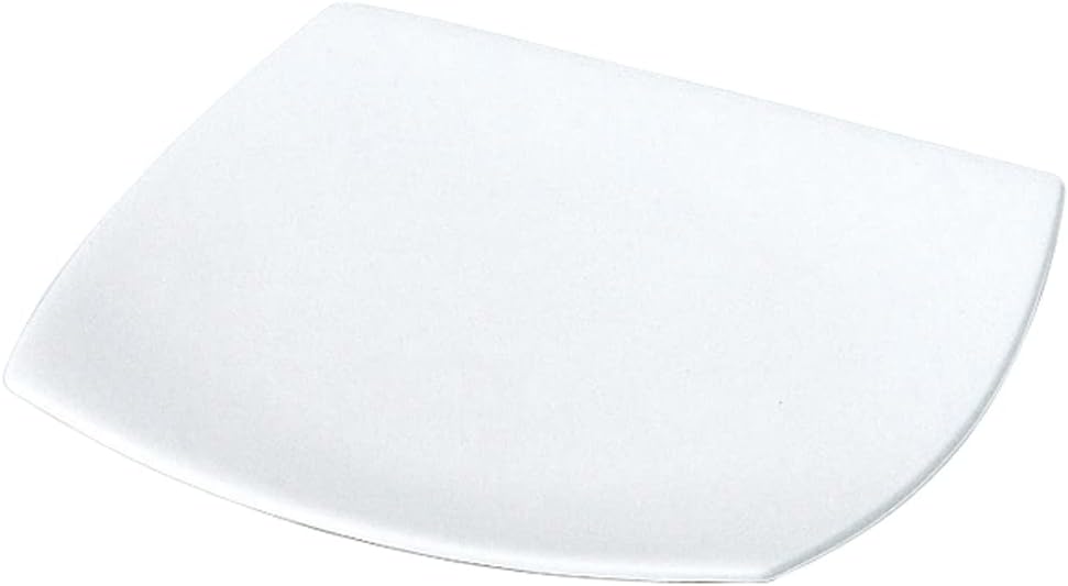 Narumi 50481-5182 Plate, Plate, Diagonal 12.6 inches (32 cm), White, Simple, Stylish, Square, Dinner Lunch Plate, One Plate, Flat Plate, Microwave Warm, Dishwasher Safe