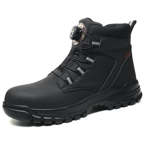 Steel Toe Work Boots for Men Women Lightweight Comfortable Industrial & Construction Outdoors Safety Work Shoes