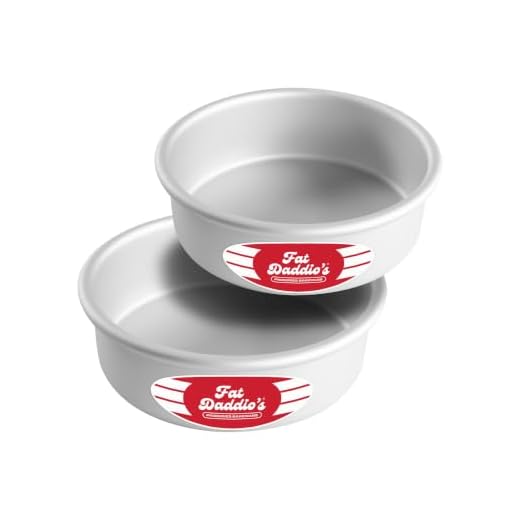 Fat Daddio's Anodized Aluminum Round Cake Pans, 2 Piece Set, 6 x 2 Inch