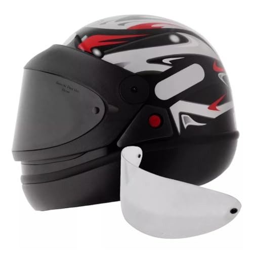 Capacete Moto Taurus San Marino Automático Preto Mais Viseira Fume (56)
