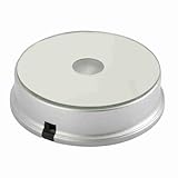 Walfront 7 LED Display Base für Kristalle Glaskunst Bunte LED Licht Kristall Display Stand Base(Round 2 LEDs Battery)