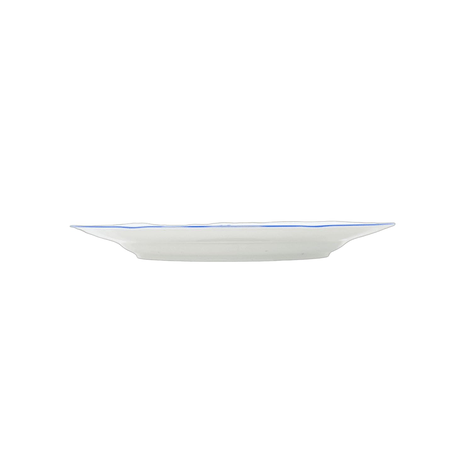 FranquiHOgar - SET 6 Platos Llanos de Porcelana Premium - Diseño Elegante con Flores Azules - Apto para Microondas y Lavavajillas - Blanco y Azul, Porcelana