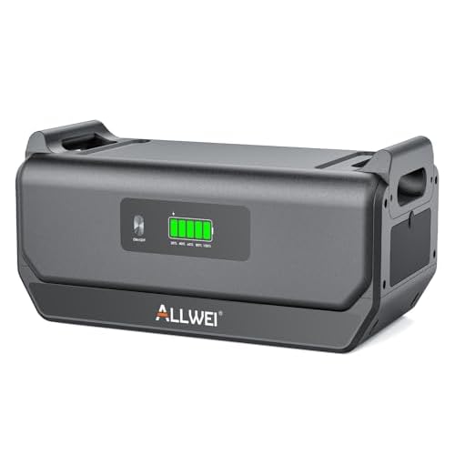 ALLWEI B200 PRO Expansion Battery, 2048Wh LiFePO4 Battery Pack with 10-Year Lifespan for 2400W Power Station, for Outdoor RV Camping Home Emergency Power Outage