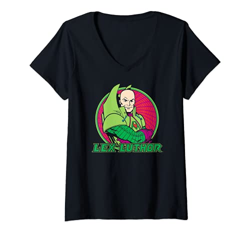 Femme Superman Lex Luthor T-Shirt avec Col en V