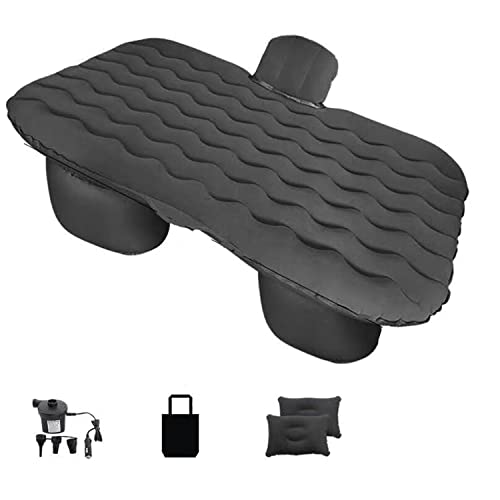 Auto Reise Aufblasbare Matratze mit 2 Luftkissen Autos, Luftmatratze Doppelbett für Rücksitz Verlängerte Couch für SUV, MPV und LKWs Universal Fit, Home Outdoor Camping Cover