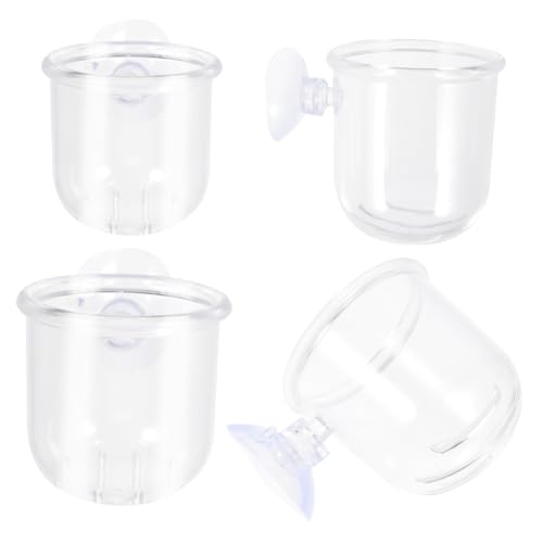 COSMEVIVI Automatic Fish Tank Feeder Cups Aquarium Supplies Red Worm Feeder Fish Food Dish