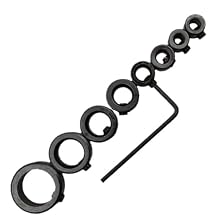 Twist Drill Bit Depth Stop Collar Set Include 8Pieces Carbon Steel Adjustable Limit Rings 3,4,5,6,8,10,12,16mm for Woodworking, Drilling, Screw Clamping & Precision Hole Depth Control