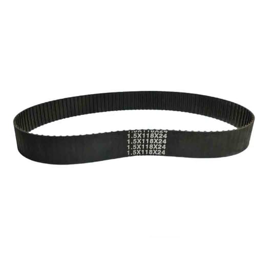 Courroie de distribution de rechange en caoutchouc 118 dents transmission 15mm