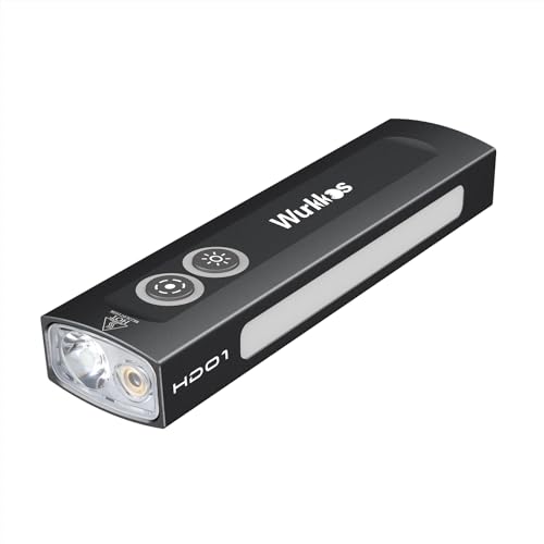 Image of Wurkkos HD01 Flat EDC Flashlight with RGB and Green Light, 1200 Lumens Rechargeable LED Flashlight, Triple Light Sources Pocket Lights, Magnetic Flashlight for Camping, Work, Emergency