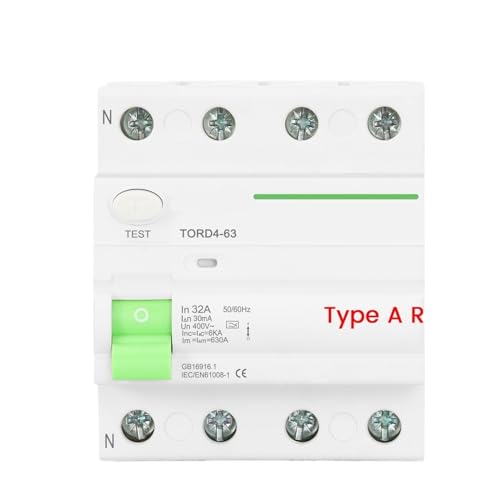 Interruptor diferencial electromagnético tipo A de 4 polos 50A 100mA 6KA