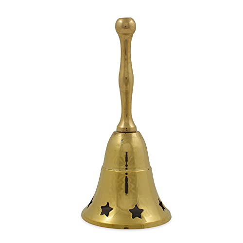 Riffelmacher 13381 - Glocke, Größe 5,5 x 13 cm, Gold, aus Messing,...