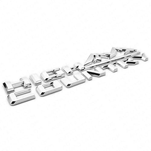 Image of 2Pcs High Country Emblems Side Door Letter Logo Car Badge Nameplate Replacement for 2019-2025 Tahoe Silverado (2Pcs Side Emblems - Chrome)