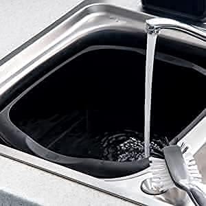 Addis 514616 Small Rectangular Washing Up Bowl, Black, 8 LTR