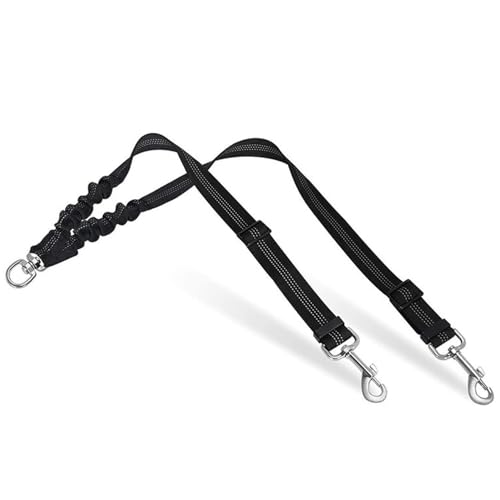 Xoeryoy Dual Dog Leash, Heavy Duty Nylon Adjustable Reflective Explosion-Proof 2 Dog Leash for Outdoor Tarining