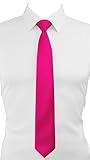 trilece Hot Pink Ties for Men - Men's Solid Color Ties - Formal Neckties for Men - Neck Tie for Man (Hot Pink)
