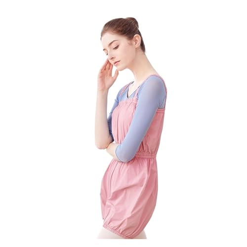 LuoAXINN Pantalones de Ballet, Pantalones Yoga for Fitness, Calentamiento for Baile, Mono Camisola for Mujer, Sueltos, Cortos para Bailar(Short Pink,M)