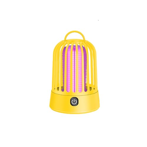 Lámpara de Mosquito Killer 5W, Mosquito Eléctrico Zapper, Catcher de Moscas 360 °, Asesino de Insectos Seguro para Uso doméstico - Amarillo. (1PCS)