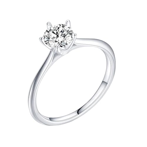 Bague fiançailles femme argent 925 et solitaire zircone pour élégance quotidienne