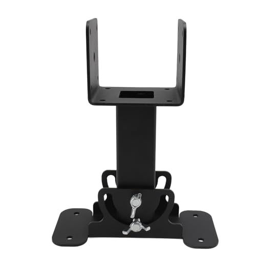 Kit de soportes metálicos pesados para elevación de vigas en techos GLOGLOW, 3 piezas, ajustables de 0 a 180 grados con recubrimiento en polvo negro, para pérgolas, cenadores y cubiertas de patios miniatura 3