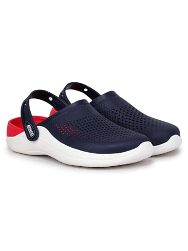 Image of Athco Avatar Clogs for Men|Boys|Unisex|Dual-Color Soft EVA Cushioned Footbed|Easy Wear with Adjustable Back Strap|Lightweight|Flexible|Breathable|Extra Soft Comfortable Anti-Skid Casual Mule|All-Season|Summer|Monsoon|Rain|Winter|Waterproof|Casual Slip-On Sandal|Indoor & Outdoor Wear|Trendy|Fashionable|Stylish|Shoes